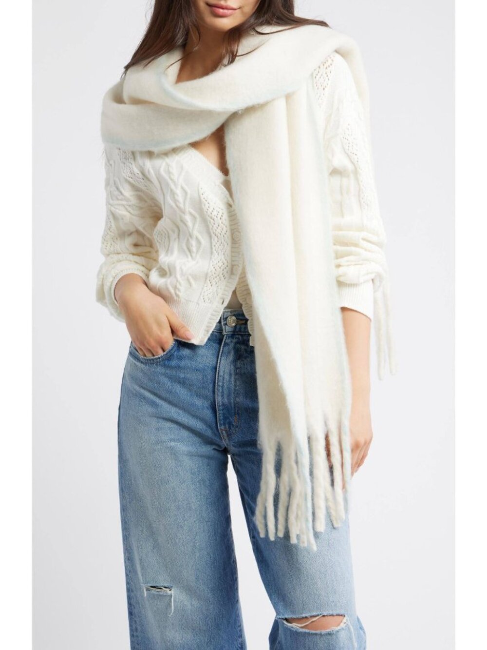 NWT Free People Winter Chill Blanket Scarf
